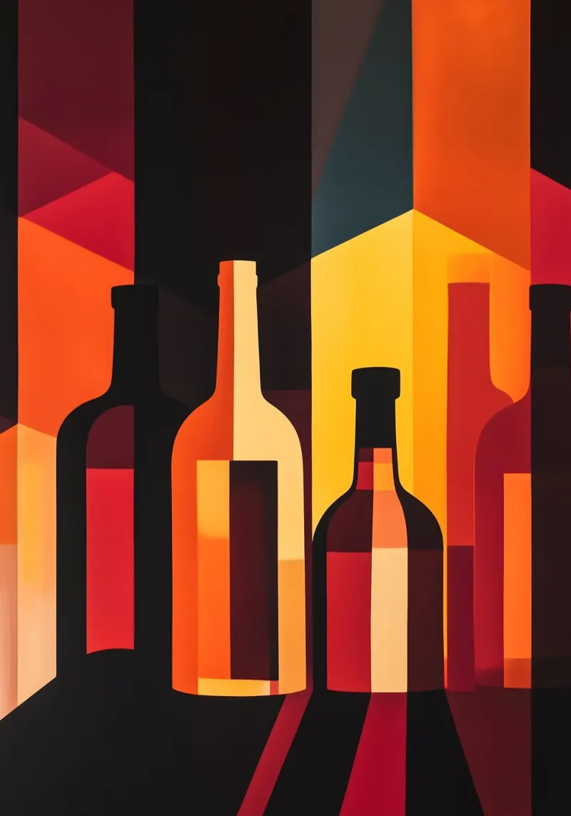 Bottiglie colorate in luce d'ombra pellicola backlit da pixelbull - medieval art and more