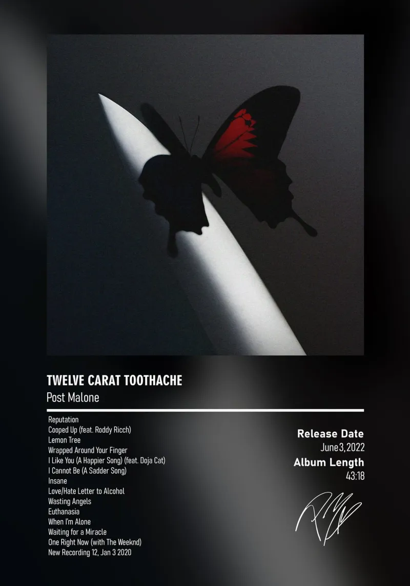 Twelve Carat Toothache Post Malone pellicola backlit da DGUnder