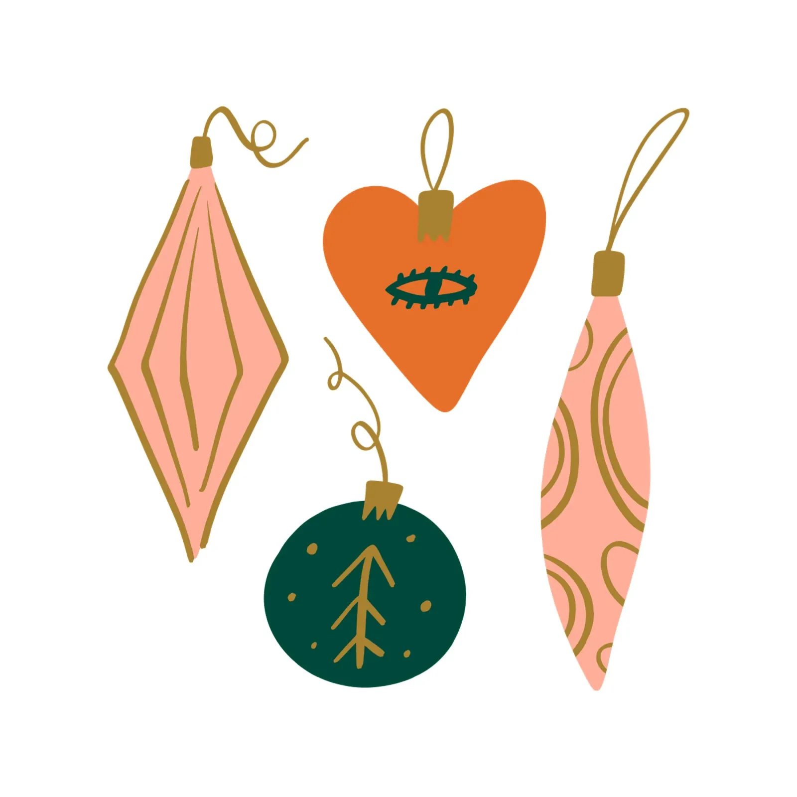 Happy Christmas No 27 (Without Background) alluminio dibond da treechild