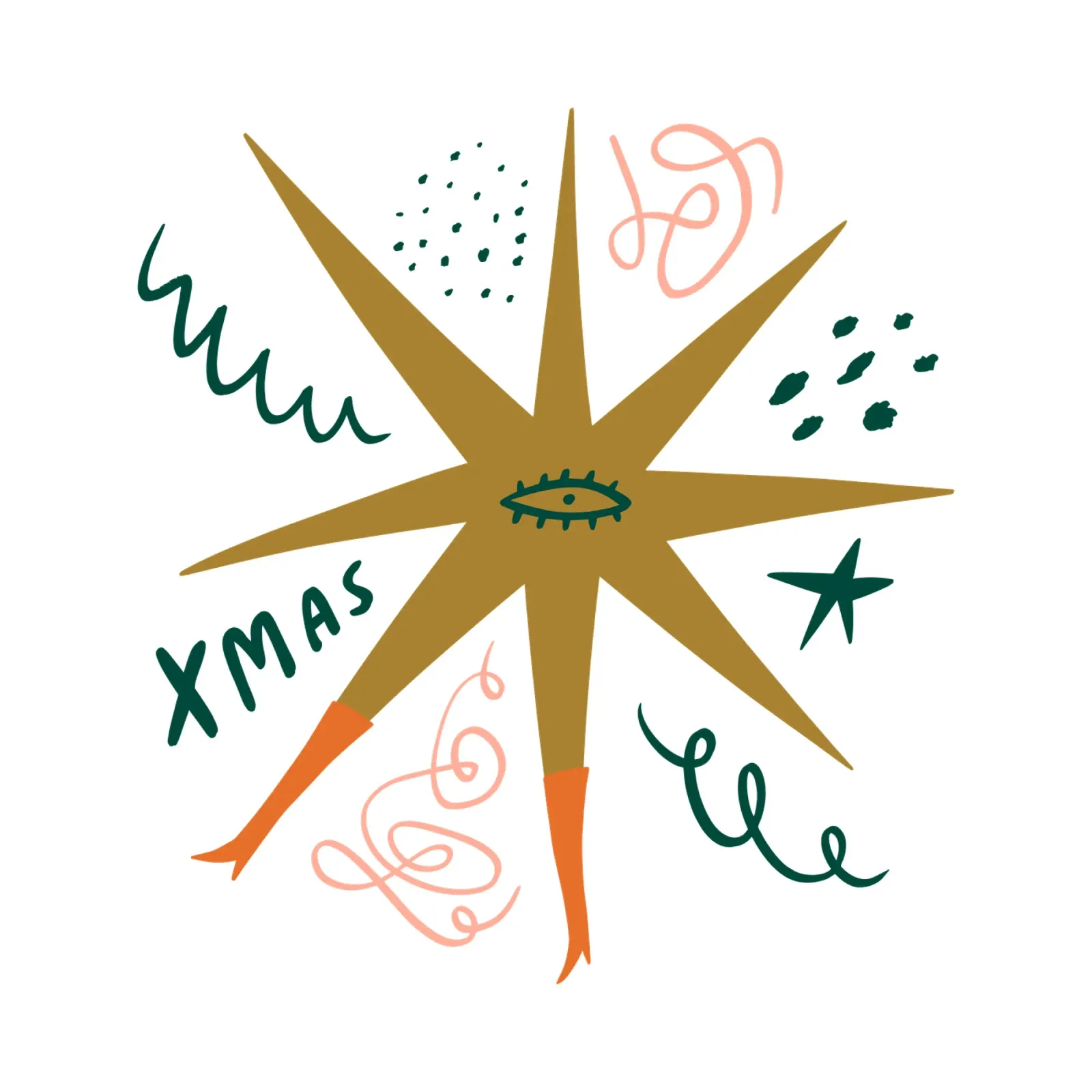 Happy Christmas No 29 (Without Background) carta hahnemühle da treechild