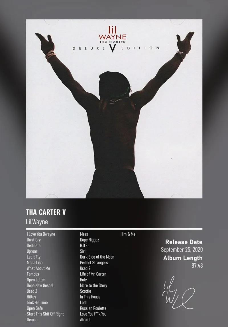 Tha Carter V by Lil Wayne pellicola backlit da DGUnder