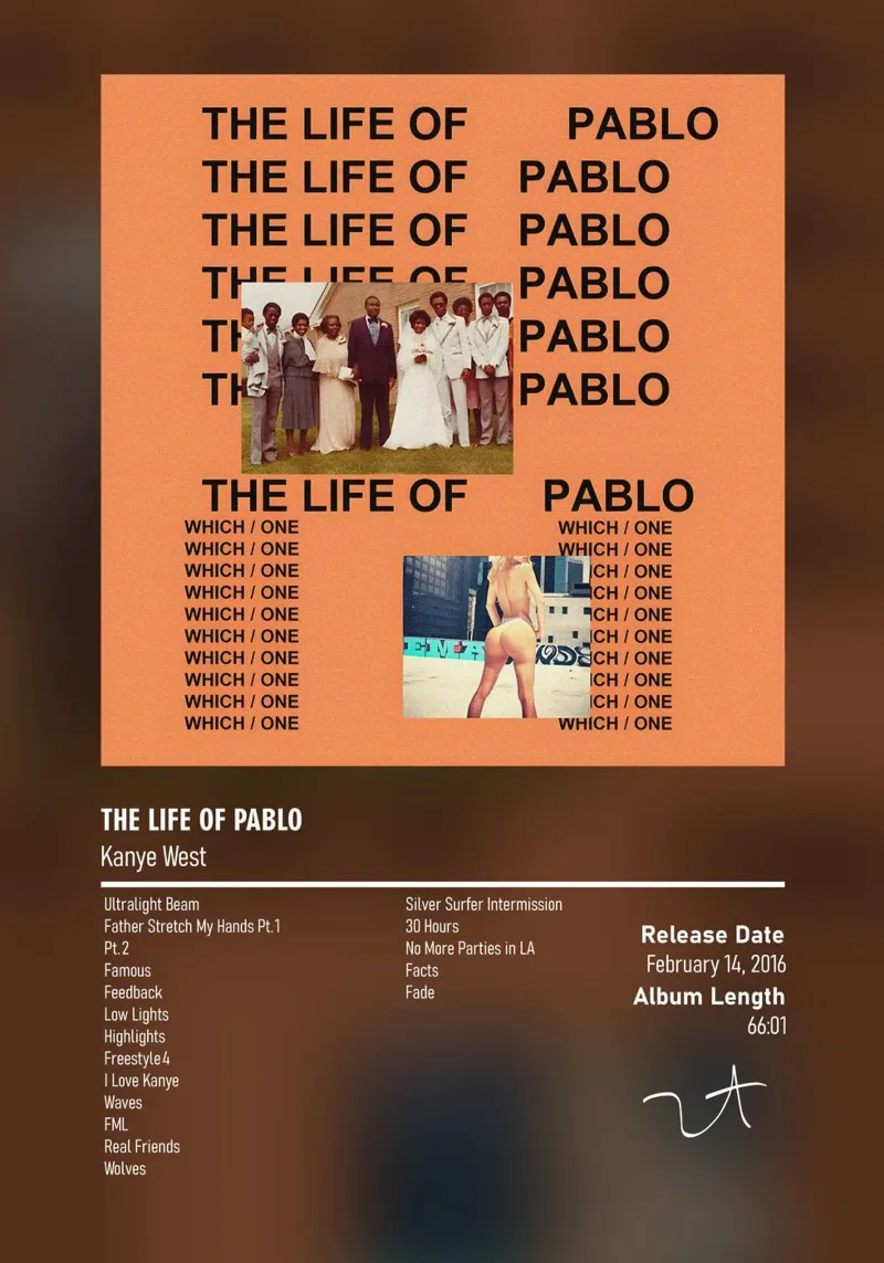 The Life of Pablo (2016) by Kanye West pellicola backlit da DGUnder