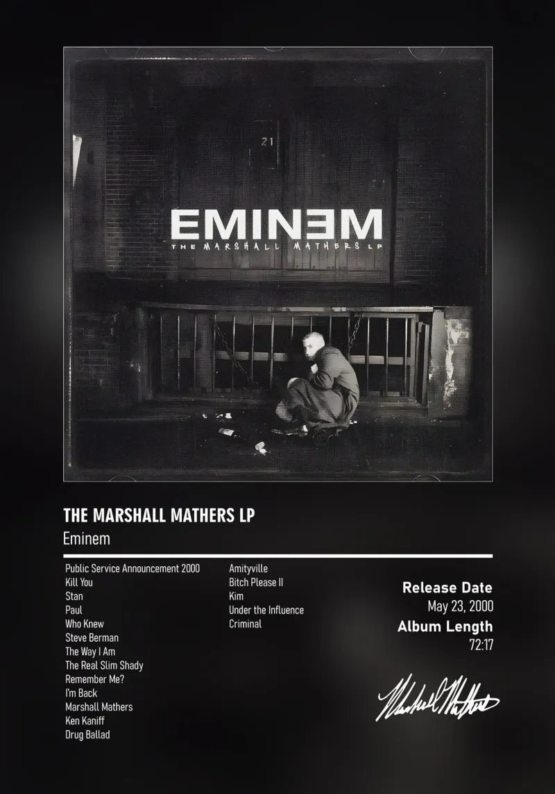 The Marshall Mathers LP (2000) by Eminem pellicola backlit da DGUnder