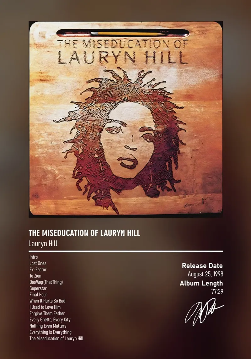 The Miseducation of Lauryn Hill (1998) by Lauryn Hill pellicola backlit da DGUnder
