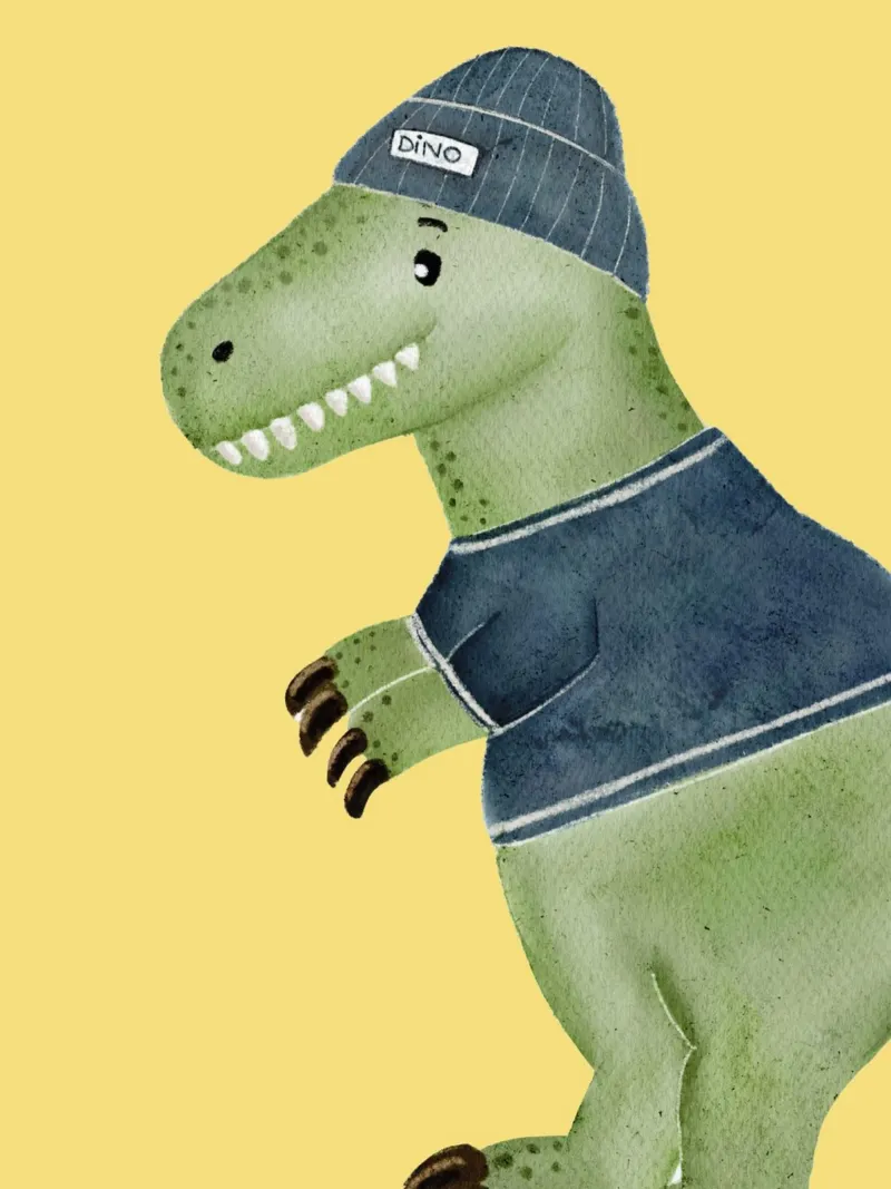 Dinosauro T-Rex poster con telaio in plastica da HummelBär