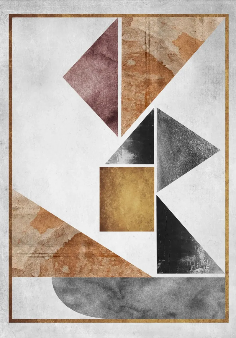 abstract art triangle texture canvas by vintageshop
