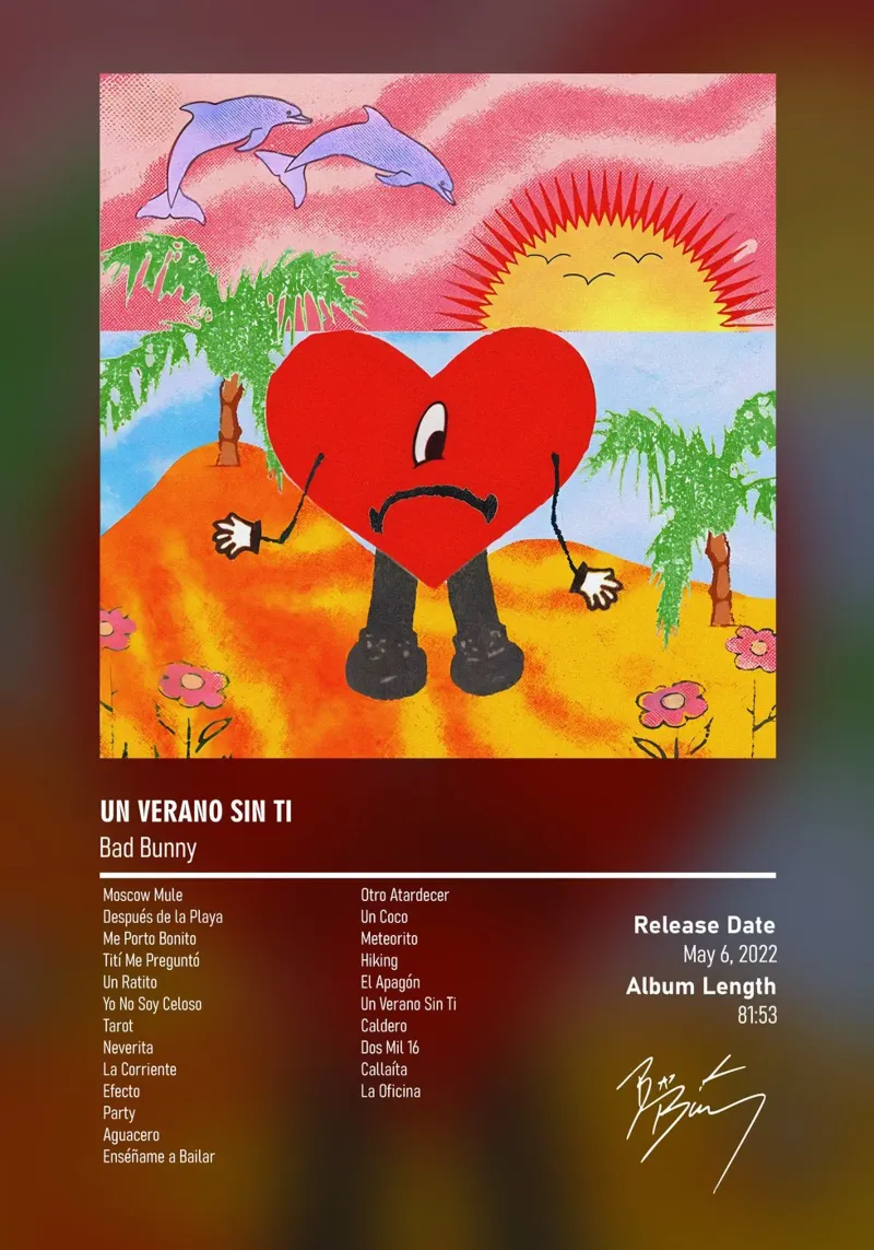 Un Verano Sin Ti (2022) by Bad Bunny pellicola backlit da DGUnder