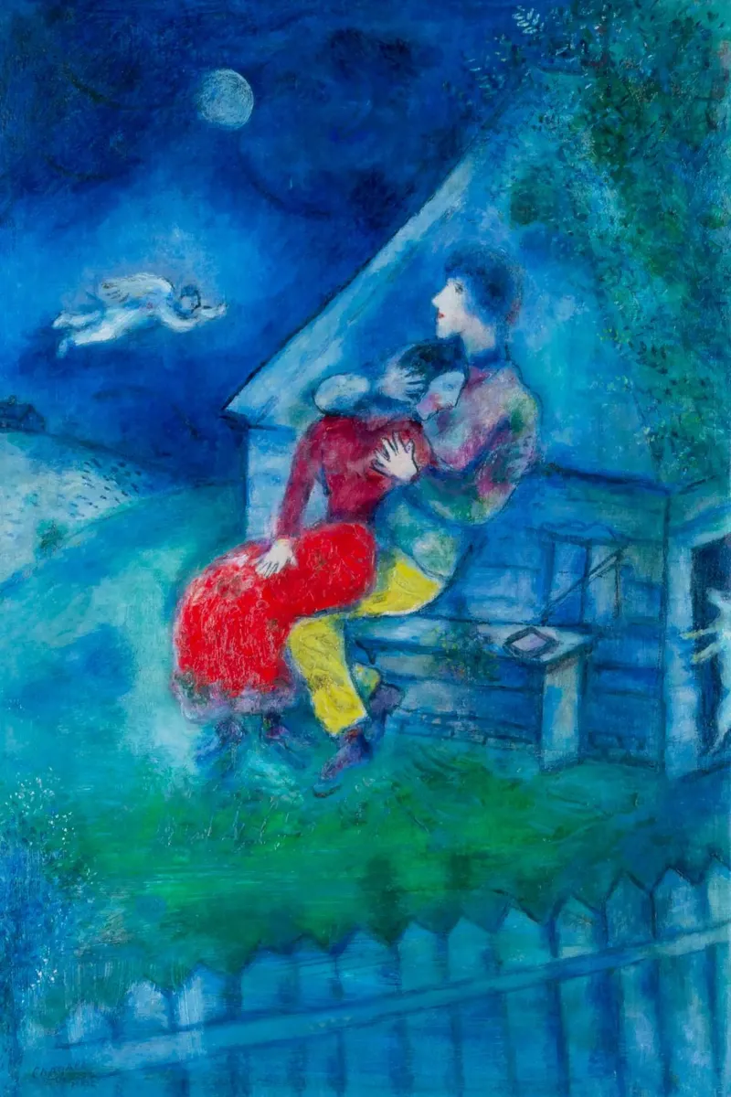 Gli amanti di Marc Chagall pellicola backlit da Classic Art Prints