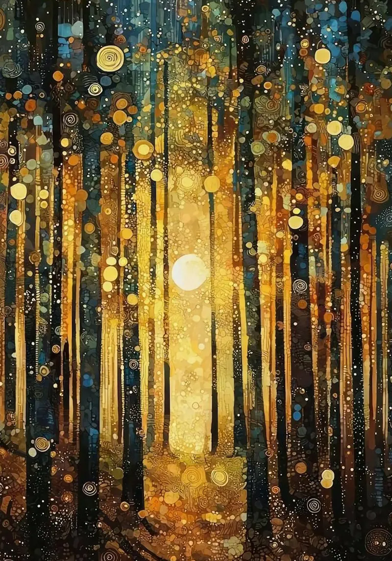 foresta alberi sole luce pellicola backlit da Harley Wood