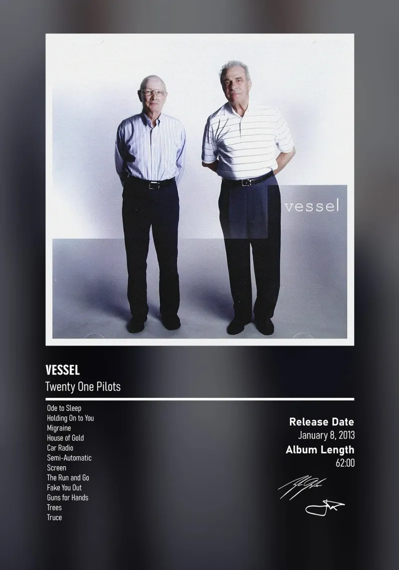 Vessel (2013) by Twenty One Pilots poster con telaio in legno da DGUnder