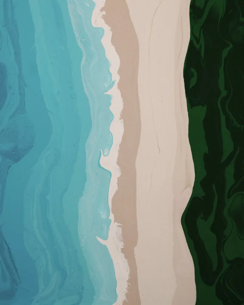 turquoise striped alu-dibond by prindy