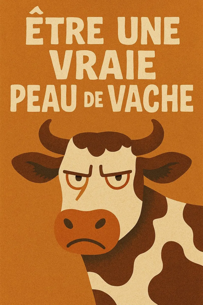 Eine echte Kuhhaut sein - Das stachelige Poster Hahnemühle von Art Typo Essentiel