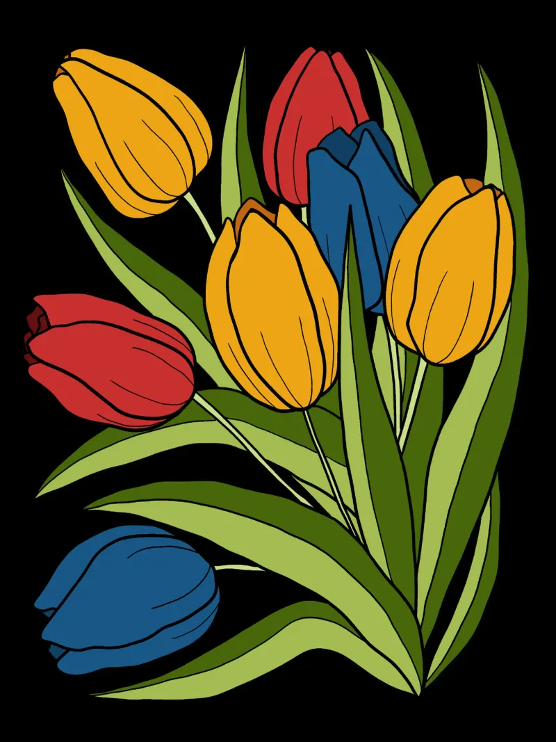 Pop tulips pellicola backlit da TijanaArtStudio88