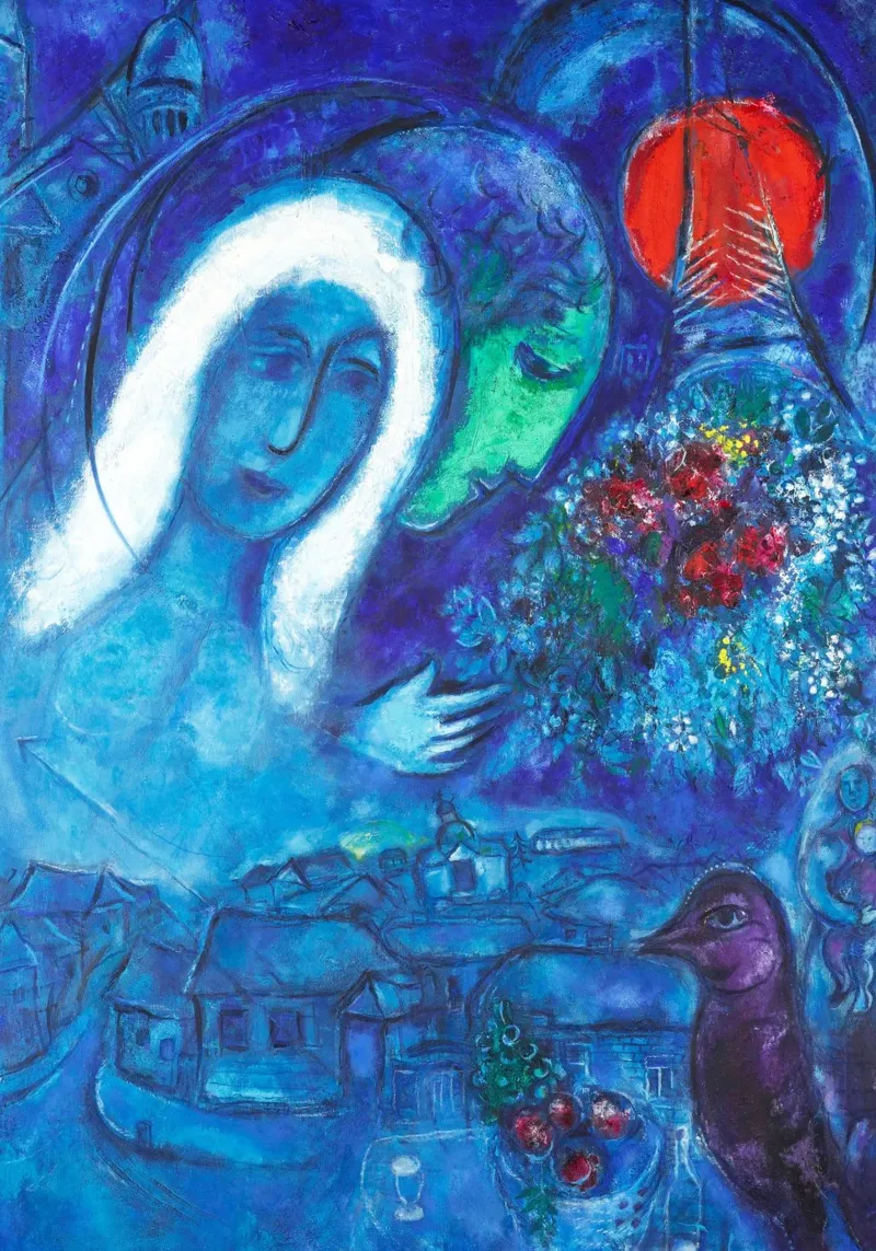 Champs de Mars (Campo di Marte) di Marc Chagall pellicola backlit da Classic Art Prints