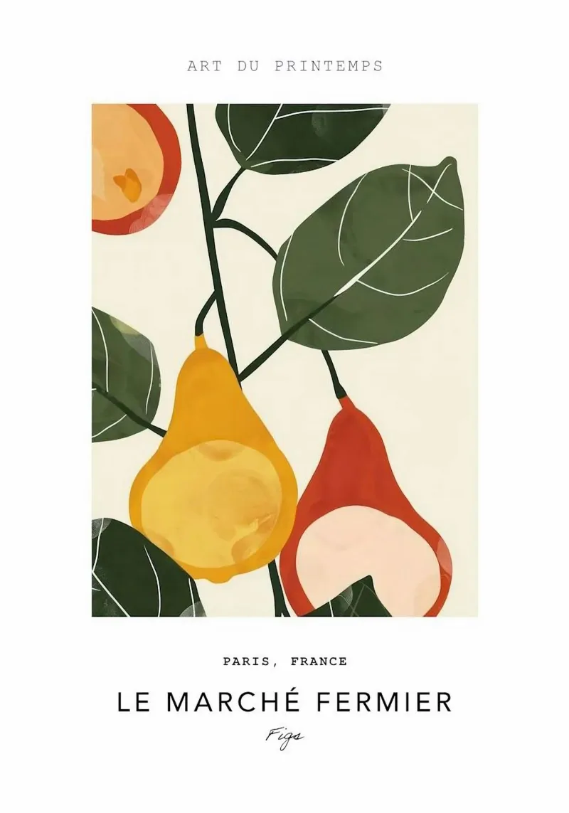 pere frutta foglie plexiglass da William Allen