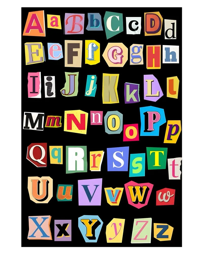 Scramble ABC pellicola backlit da Olivia Creator