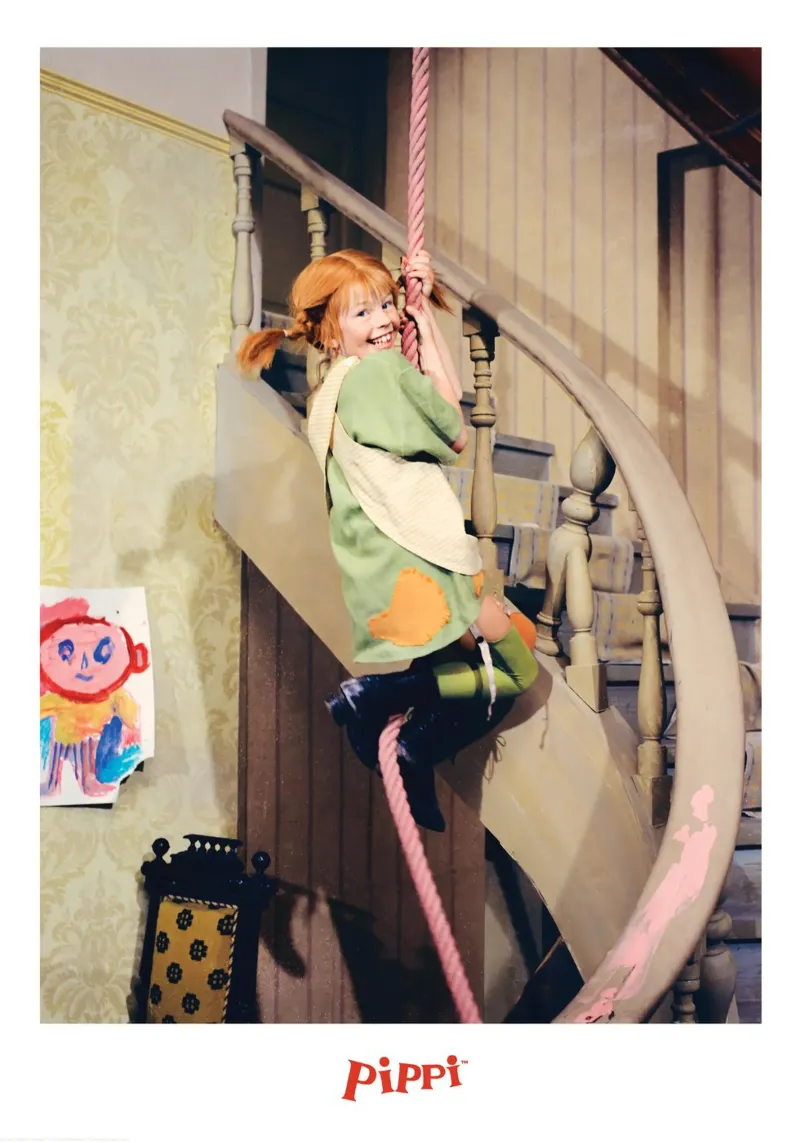 Poster per l'arrampicata di Pippi Calzelunghe pellicola backlit da wongka shop