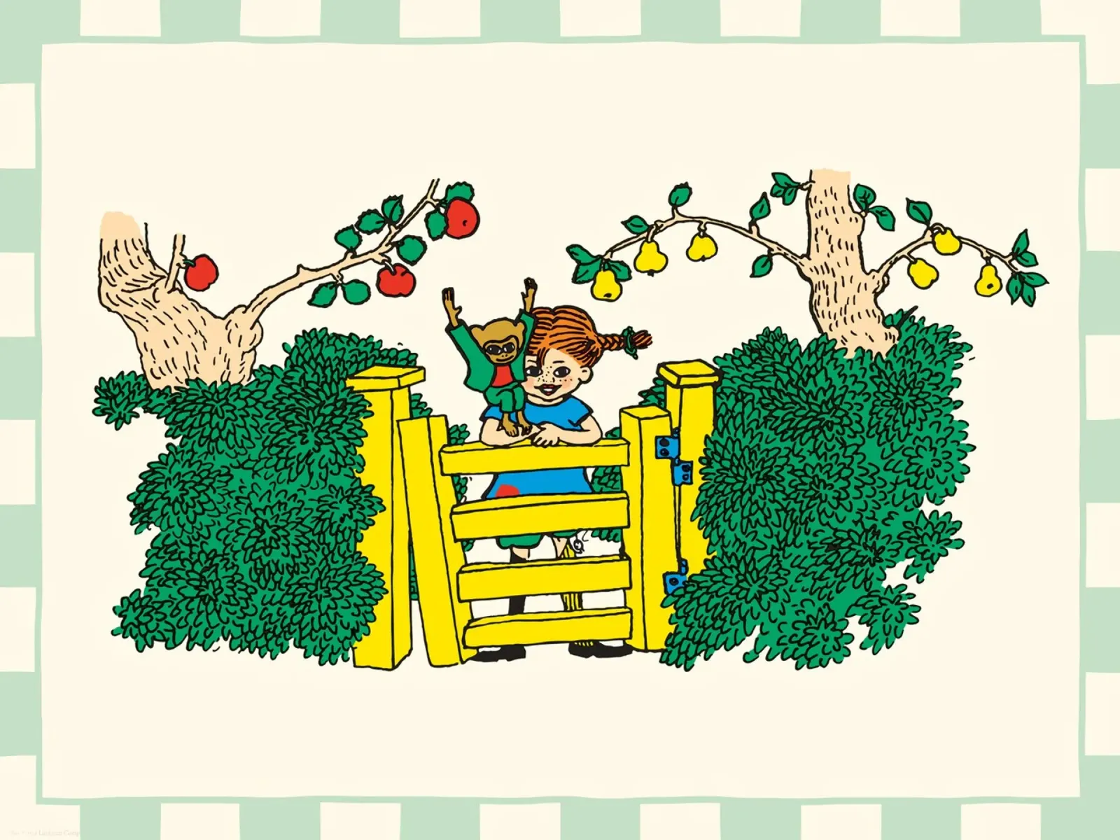 Poster di Pippi Calzelunghe in giardino pellicola backlit da wongka shop