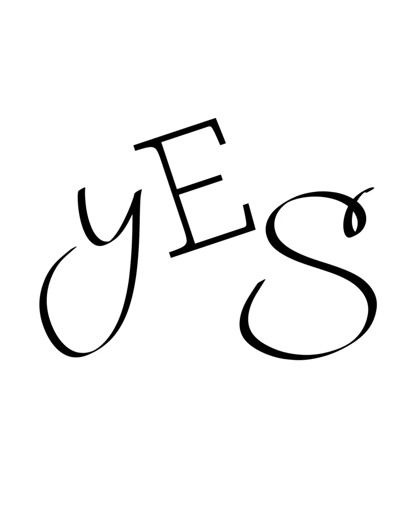 YES Poster, taccuino, tazza, borsa - design moderno, motivo plexiglass da StrindesignStudio