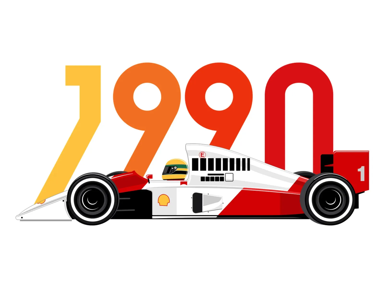 Auto da corsa di Formula 1990 pellicola backlit da Mariel Toigo