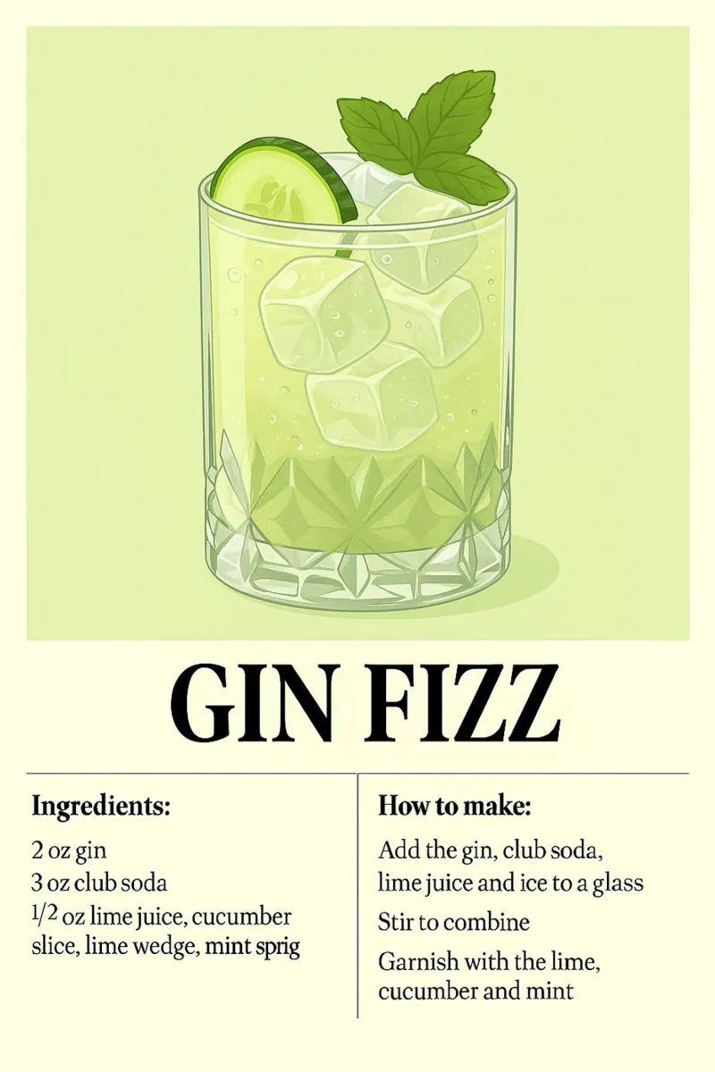 How to make Gin Fizz tela da KevKon