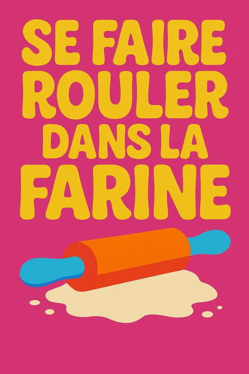 Essere rotolati nella farina - Umorismo poster con telaio in plastica da Art Typo Essentiel