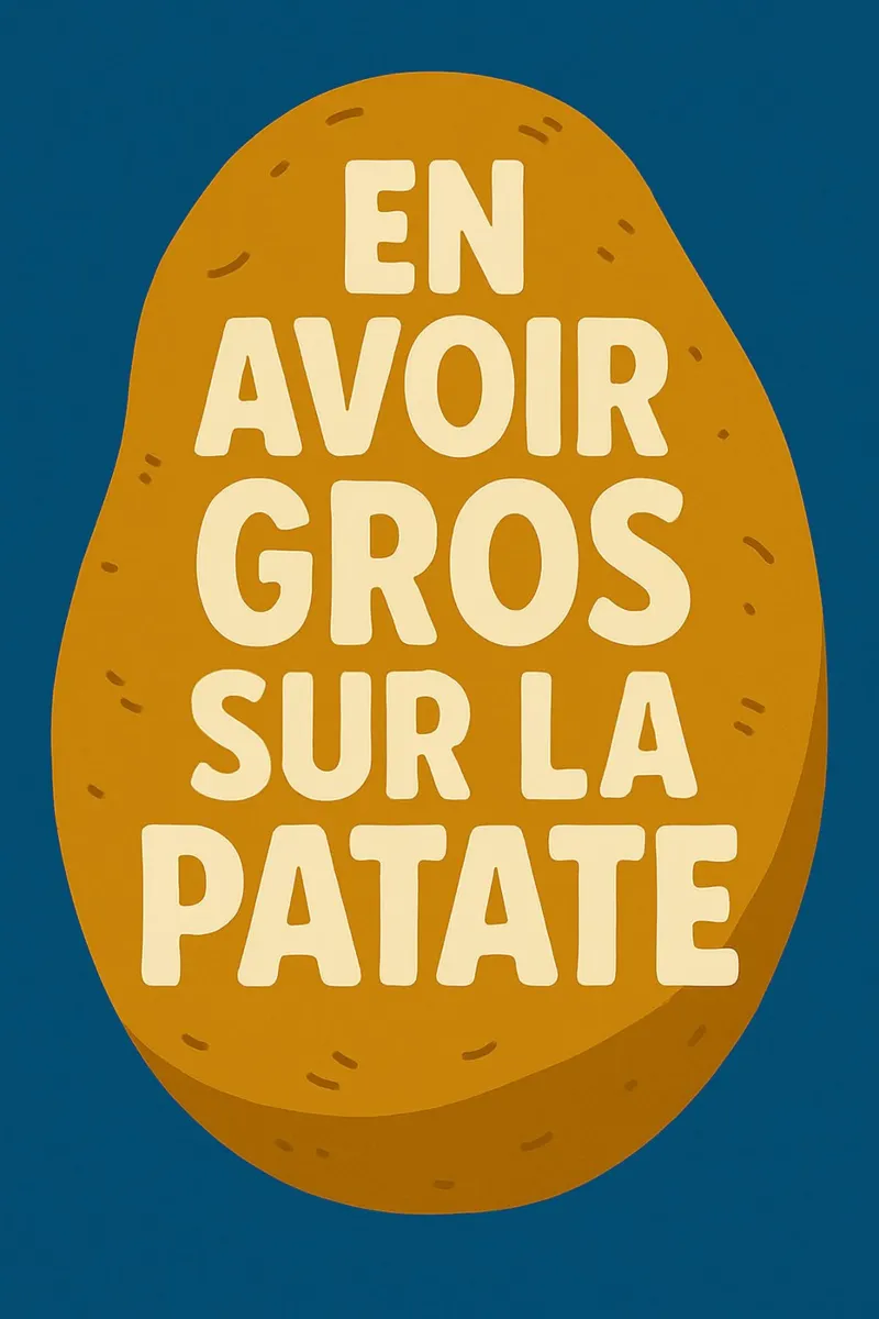 En gros sur la patate - The vegetable version of emotion canvas by Art Typo Essentiel