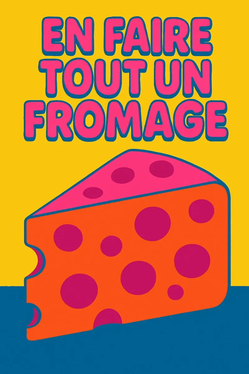 En faire tout un fromage – L’affiche pop poster avec cadre en aluminium de Art Typo Essentiel