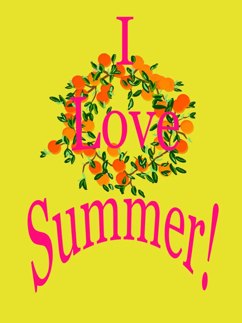 I Love Summer pellicola backlit da Nica Colorie