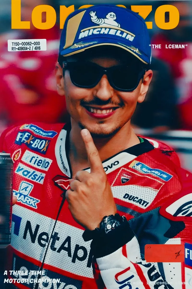 Jorge Lorenzo pellicola backlit da Low poly art