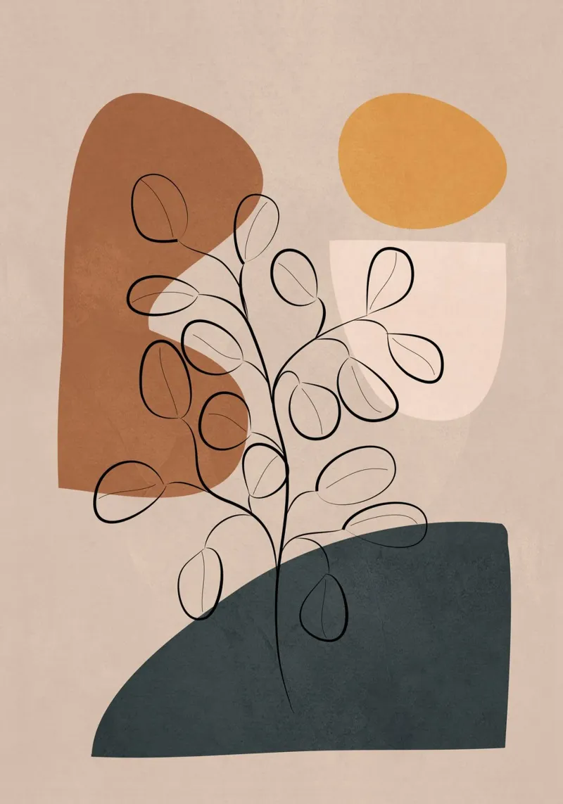 Abstract Minimal Plant 1 pellicola backlit da cityart