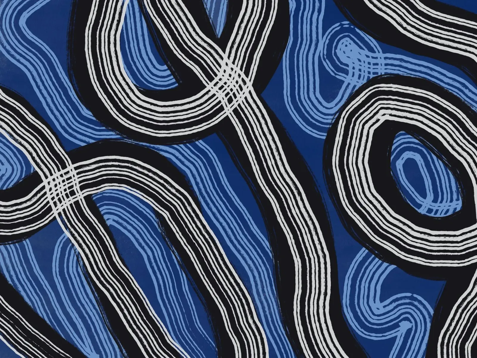 Line abstraction 25 canvas by Little Dean