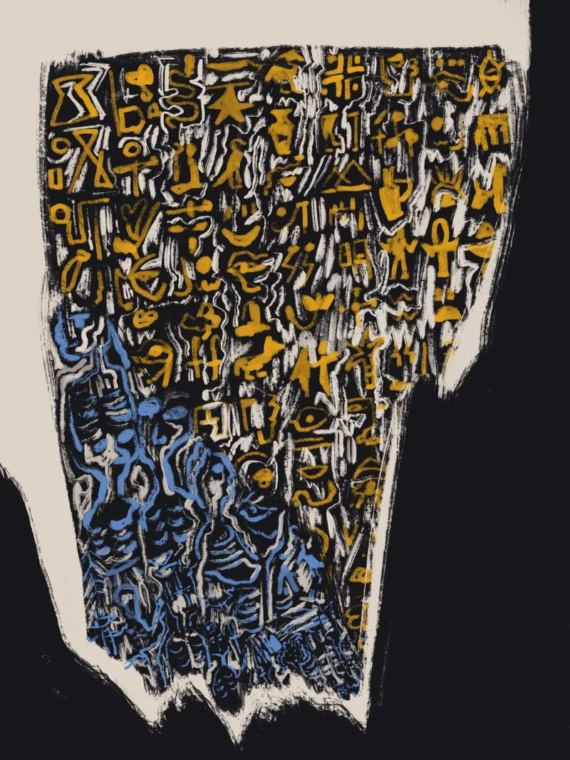 Scriptography 02 canvas by Little Dean