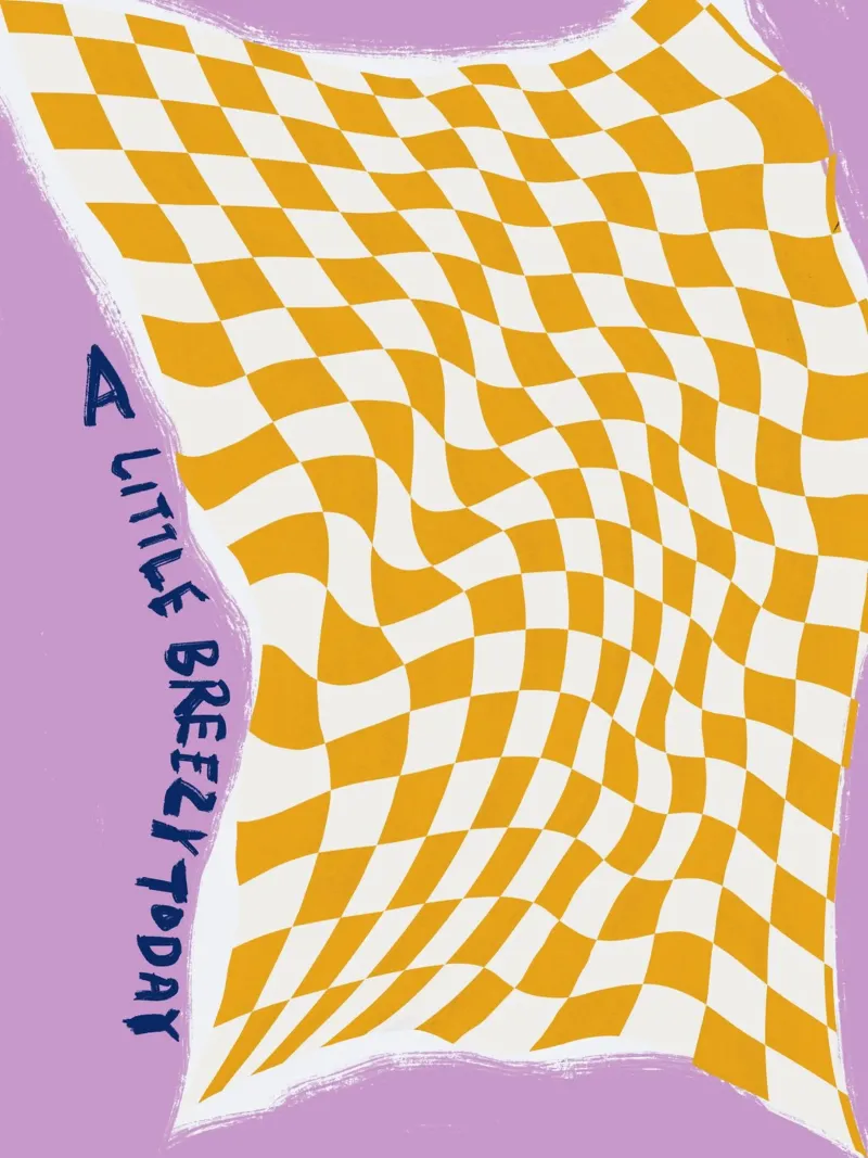 Un po' di vento oggi poster con telaio in legno da Little Dean