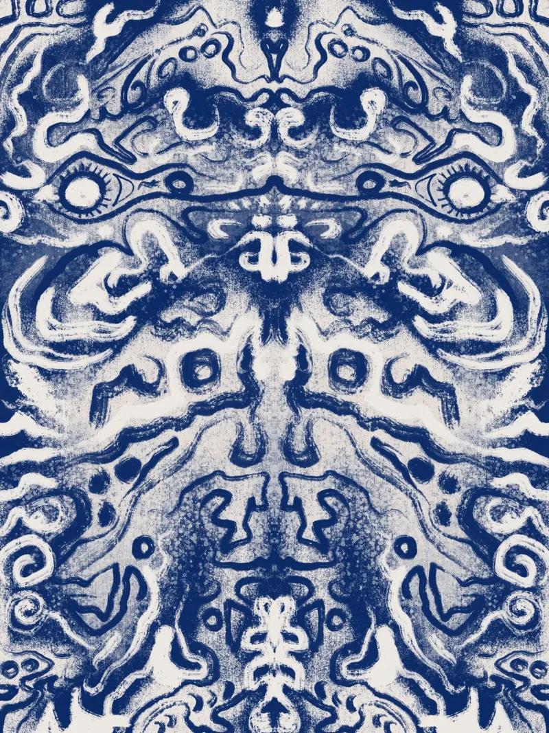 Cina blu rorschach pellicola backlit da Little Dean