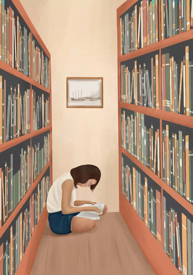 Getting Lost in a Book pellicola backlit da Flow Line