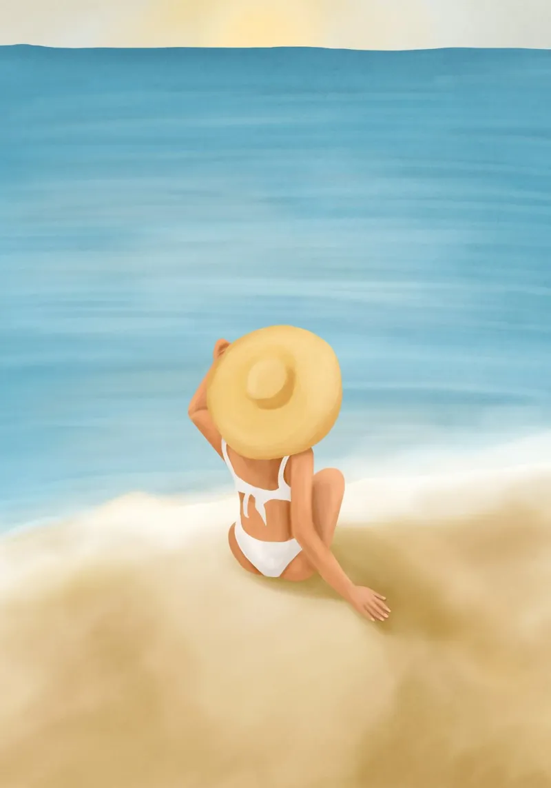 Beach Morning acrylic glass by Flow Line
