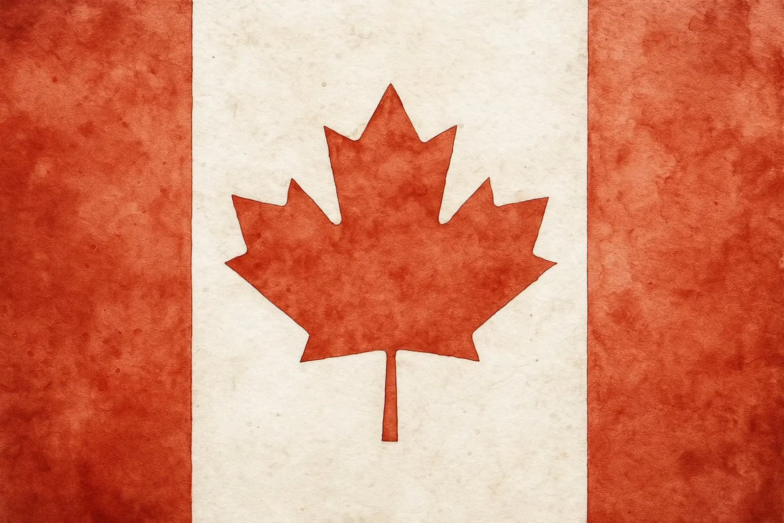 Pittura della bandiera del Canada tela con Cornice a cassetta da Kania