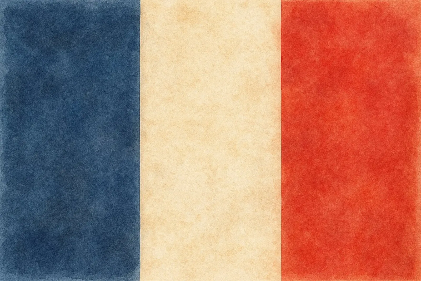 Frankrijk Vlag Schilderen canvas met Baklijst van Kania