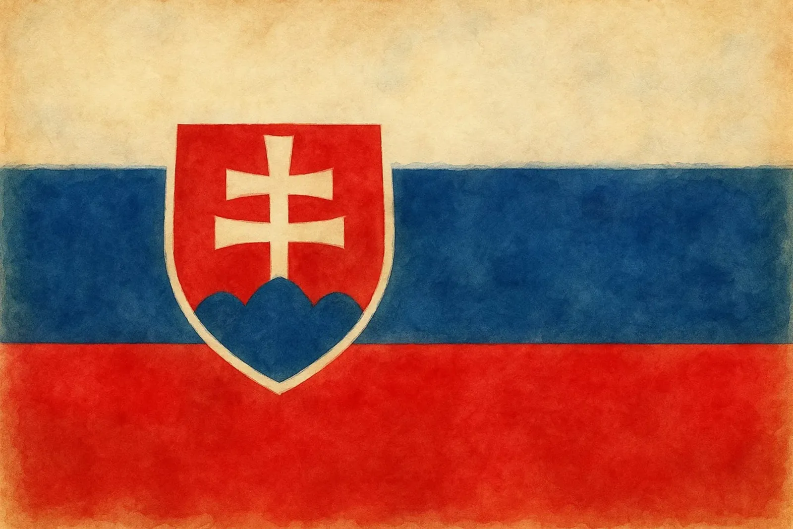 Slowakije Vlag Schilderen canvas met Baklijst van Kania