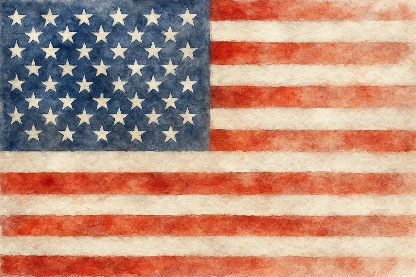 Pittura della bandiera USA carta hahnemühle da Kania
