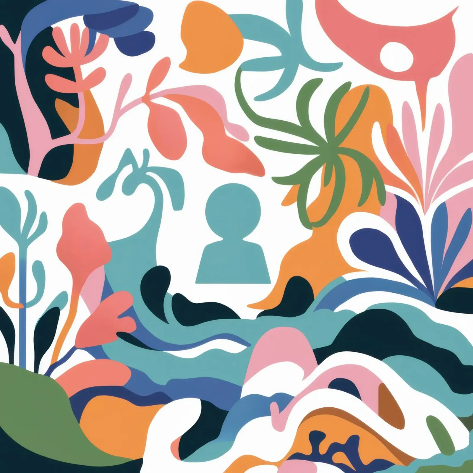 Un medley di forme poster con telaio in plastica da Ink Pulse