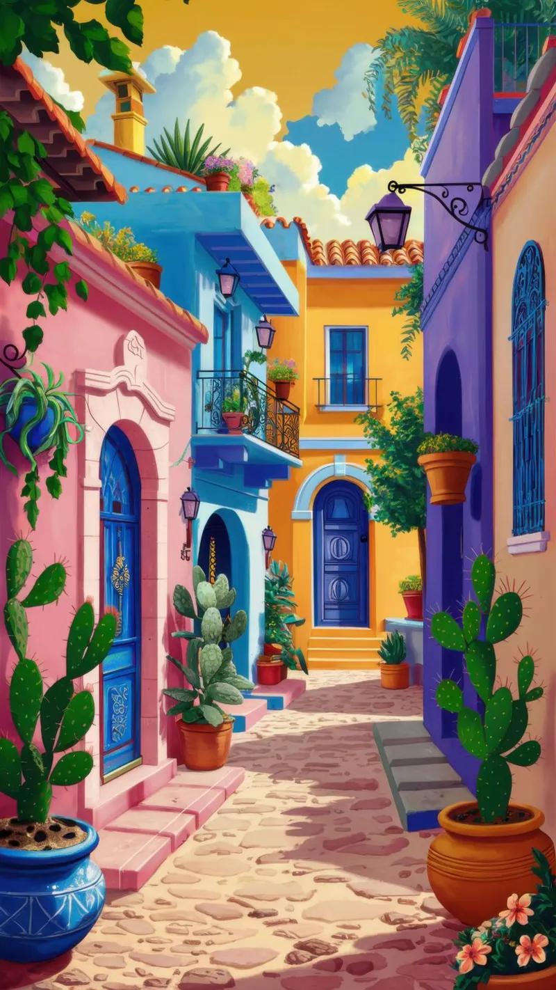 Alleyway Vibrant Ascent poster by Prism Ritual