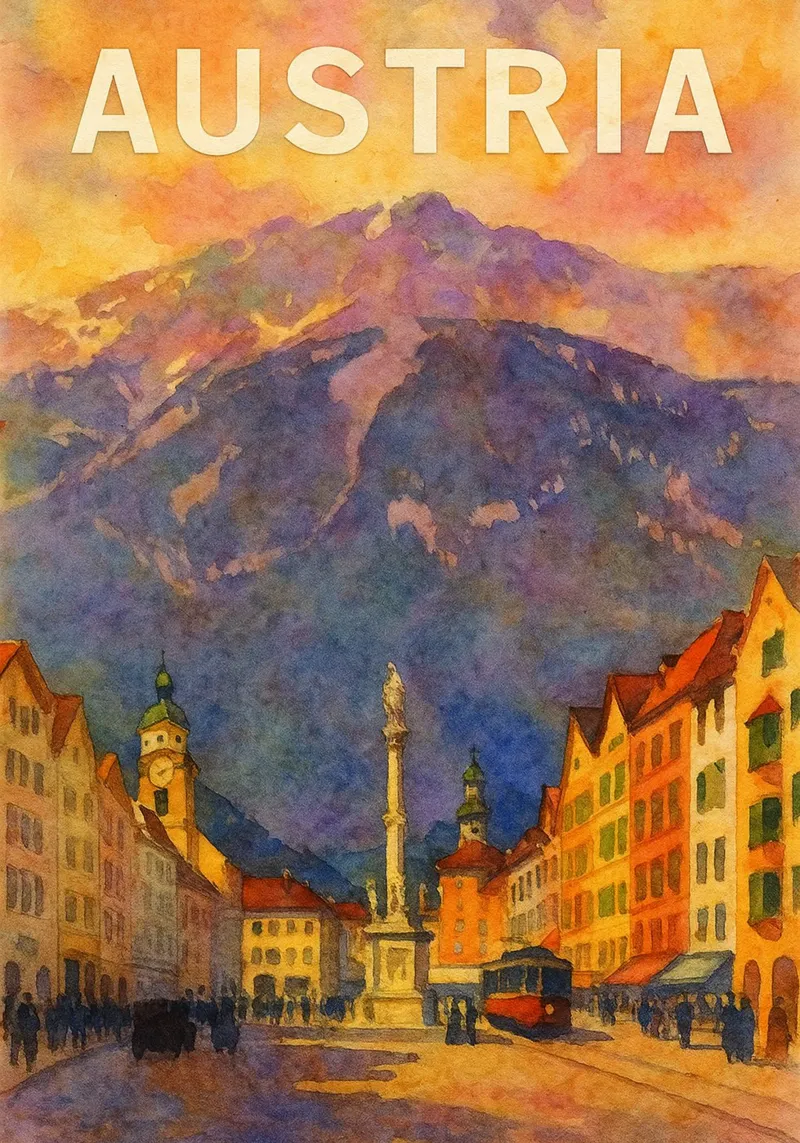 Austria Pittura Immaginazione poster da Diamond