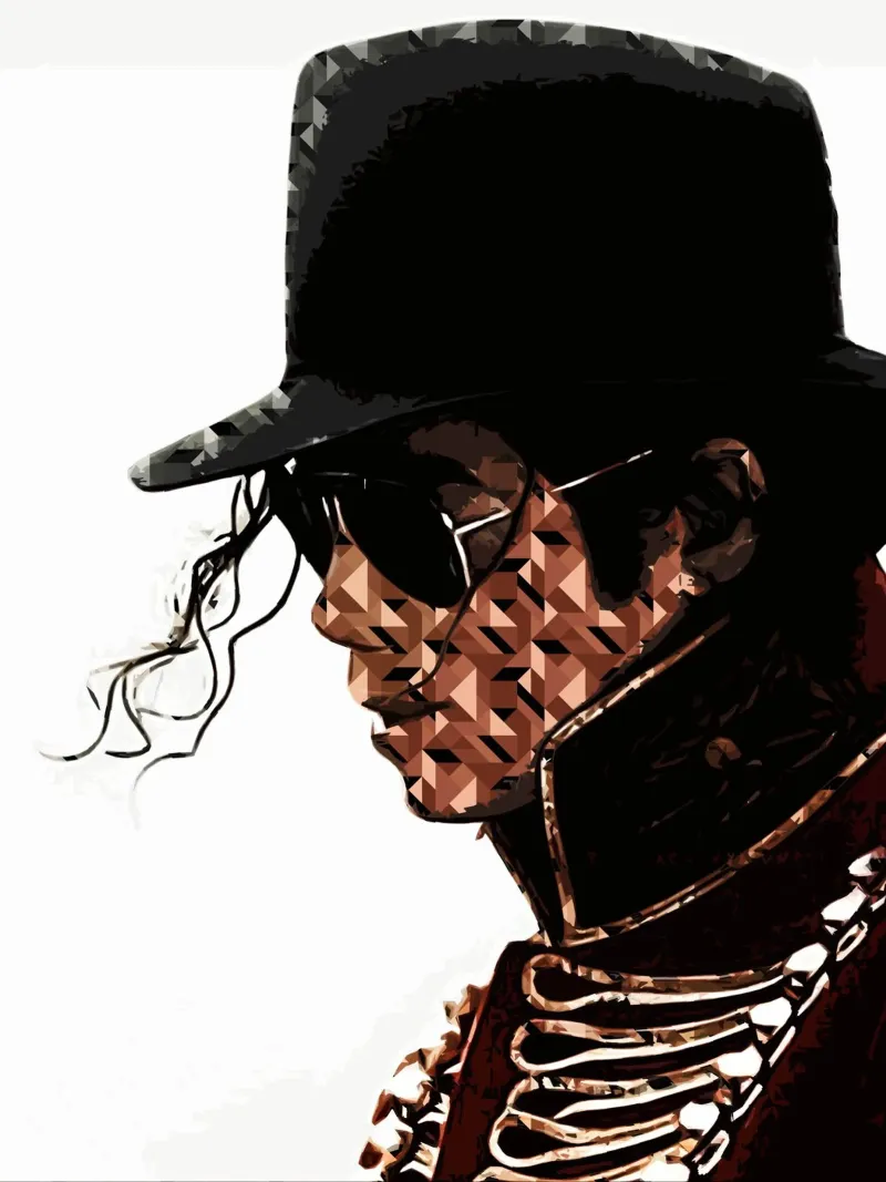 Michael Jackson re del pop Arte pellicola backlit da music soul