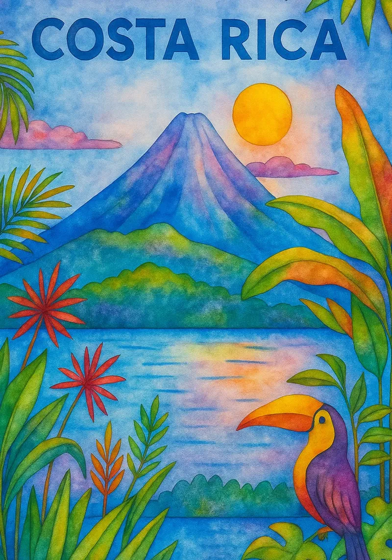 Costa Rica dipingere l'immaginazione poster da Diamond