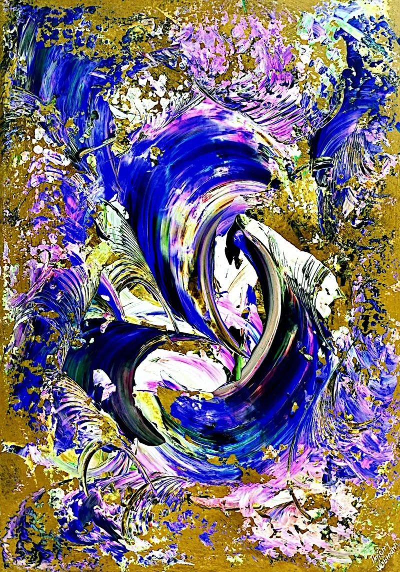 IDEAL GIFT 62 invers. poster con telaio in plastica da Thierry Vobmann Abstract painting