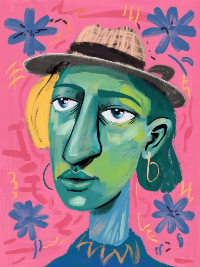 Harlequin Hue Melancholy canvas by Dream Gesso