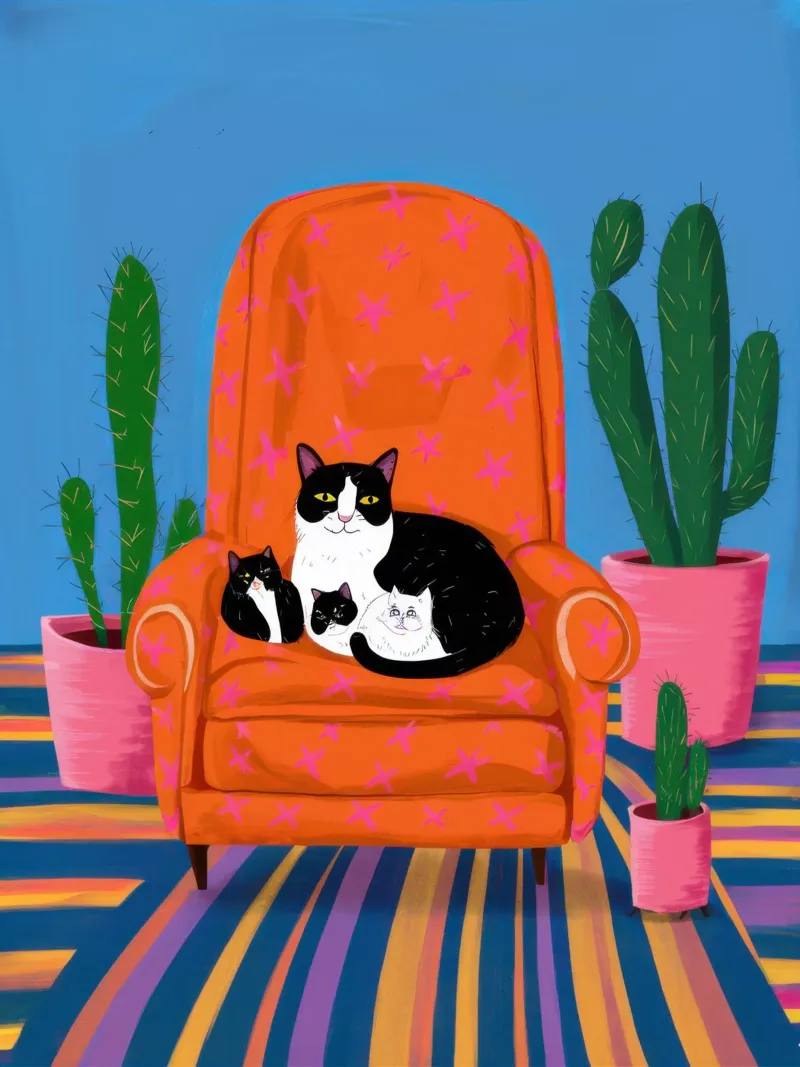 The Cactus Catnap hahnemühle by Ink Pulse
