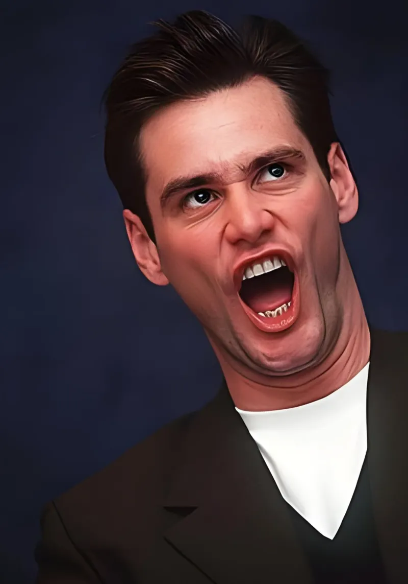 Jim Carrey pellicola backlit da Low poly art